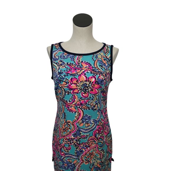 Lilly Pulitzer Sleeveless Francesca Mini Dress in Blue Pink Combo Womens Medium - Picture 10 of 13
